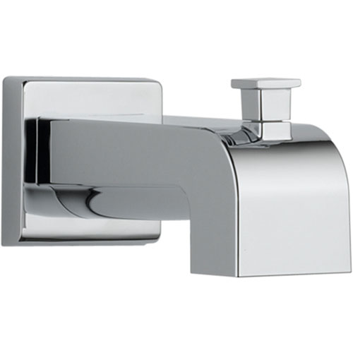 Delta Arzo and Vero 7-1/8 in. Modern Chrome Pull-Up Diverter Tub Spout 588658