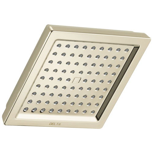 Qty (1): Delta Dryden Collection Polished Nickel Finish 6 5 Square Raincan Single Setting Shower Head