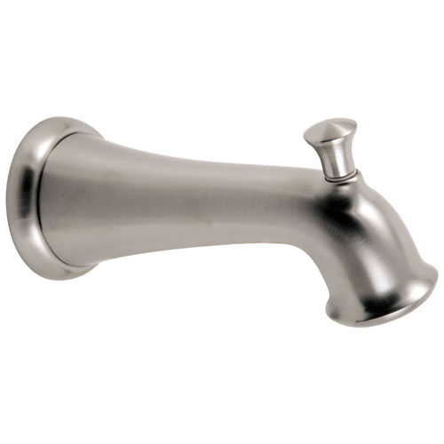 Delta Linden Collection Stainless Steel Finish Slip On Tub Spout with Pull-Up Diverter DRP83676SS