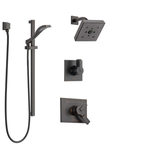 Delta Vero Venetian Bronze Finish Shower System with Dual Control Handle, 3-Setting Diverter, Showerhead, and Hand Shower with Slidebar SS172532RB4