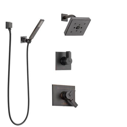 Delta Vero Venetian Bronze Shower System with Dual Control Handle, 3-Setting Diverter, Showerhead, and Hand Shower with Wall Bracket SS172532RB5