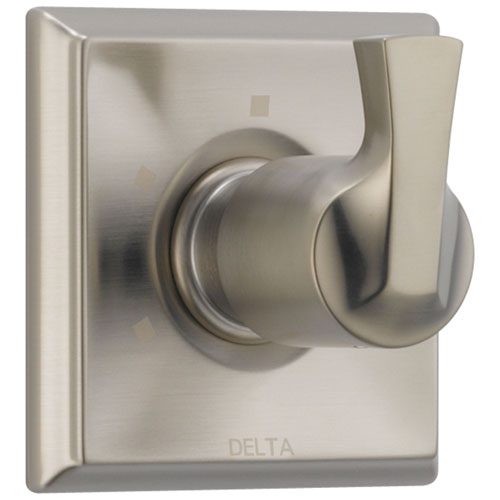 Qty (1): Delta Dryden Collection Stainless Steel Finish 3 Setting 2 Port Contemporary One Handle Shower System Diverter Trim
