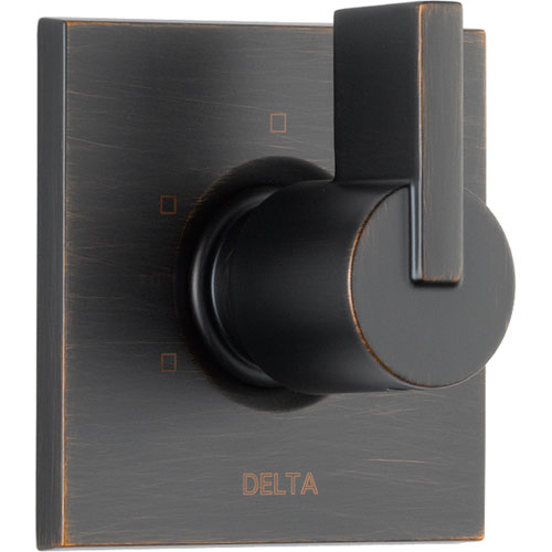 Delta 3-Setting Venetian Bronze Square 1-Handle Shower Diverter Trim Kit 555990