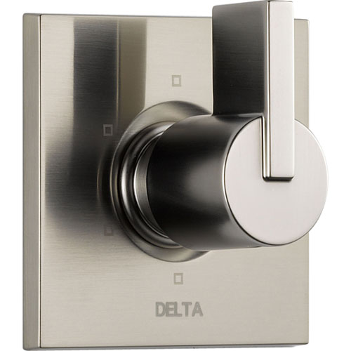 Qty (1): Delta Vero 6 Setting Stainless Steel Finish 1 Handle Shower Diverter Trim