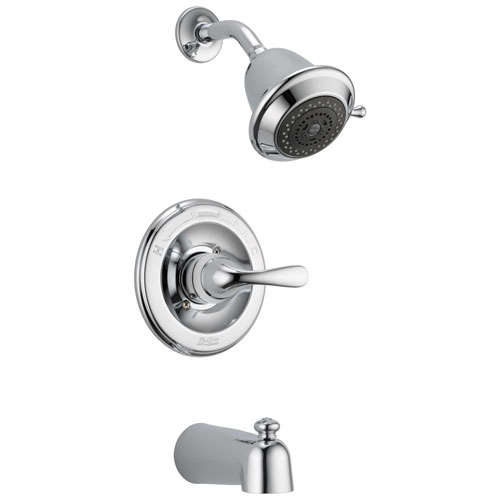 Delta Chrome Finish Monitor 13 Series Single Handle Pressure Balanced Tub and Shower Combination Faucet Trim Kit (Valve Sold Separately) DT13420SHCCER