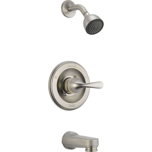 Qty (1): Delta Classic Stainless Steel Finish 1 Handle Tub and Shower Faucet Trim