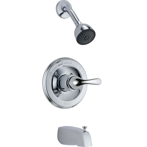 Qty (1): Delta Classic Single Handle Chrome Tub and Shower Combination Faucet Trim