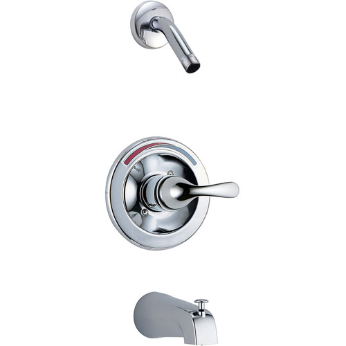 Qty (1): Delta Chrome Finish Monitor 13 Series Classic Style Single Handle Tub and Shower Faucet Trim Kit Less Showerhead