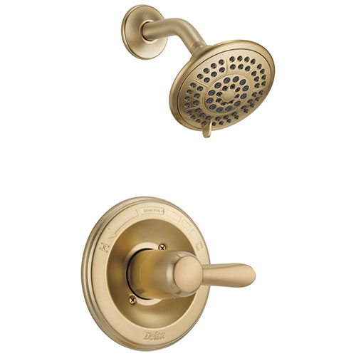 Qty (1): Delta Lahara Single Handle Champagne Bronze Shower Only Faucet Trim Kit