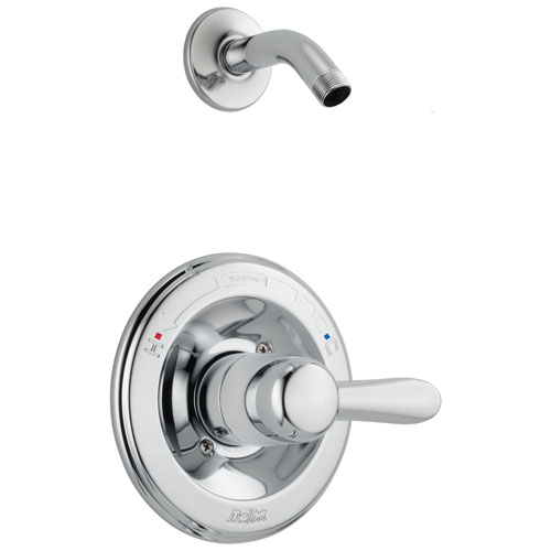 Qty (1): Delta Lahara Collection Chrome Monitor 14 Classic Style Single Handle Shower Faucet Trim Kit Less Showerhead