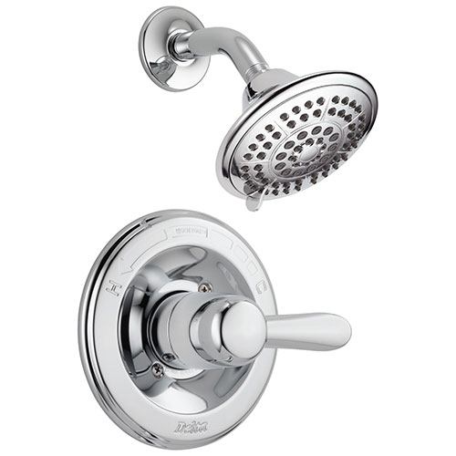 Qty (1): Delta Lahara Single Handle Chrome Shower Only Faucet Trim Kit