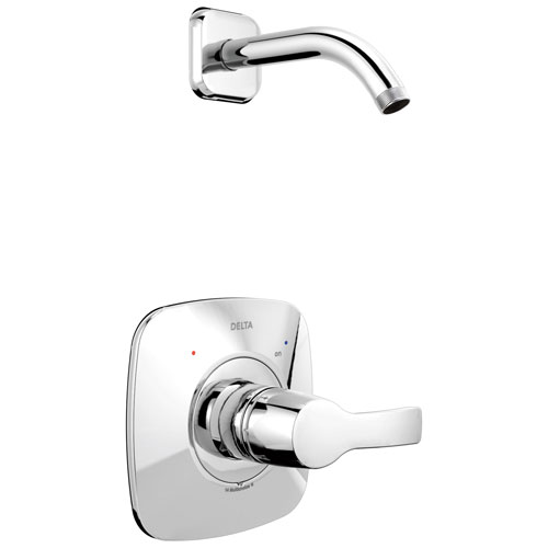 Qty (1): Delta Tesla Collection Chrome Monitor 14 Series Modern Single Handle Shower only Faucet Trim Less Showerhead