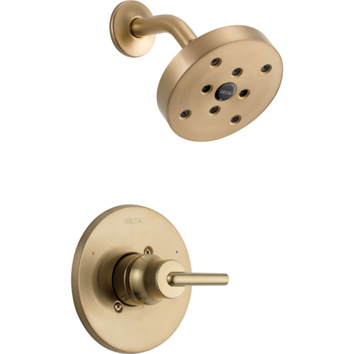 Qty (1): Delta Trinsic Champagne Bronze Modern One Handle Shower Only Faucet Trim