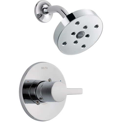 Qty (1): Delta Compel Chrome Single Handle Modern Shower Only Faucet Trim Kit