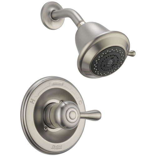 Qty (1): Delta Leland Single Handle Stainless Steel Finish Shower Faucet Trim Kit