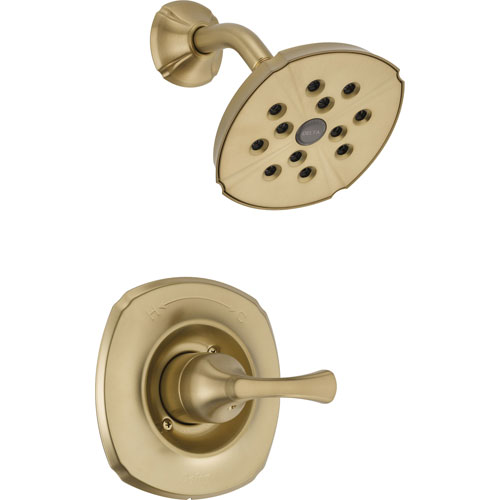 Qty (1): Delta Addison Champagne Bronze Single Handle Modern Shower Faucet Trim