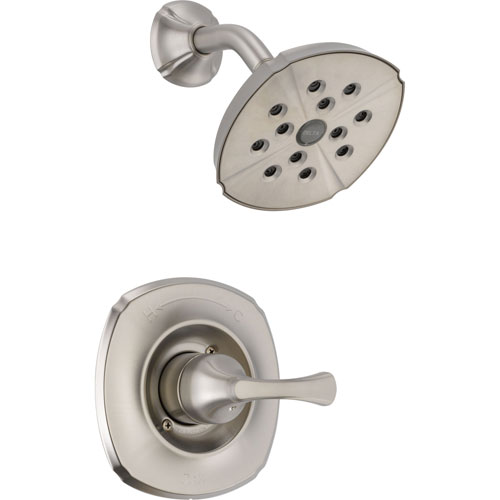 Delta Addison Stainless Steel Finish Modern Shower Only Faucet with Valve D598V