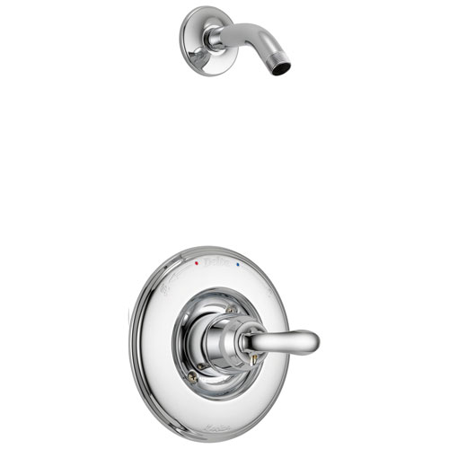 Qty (1): Delta Linden Collection Chrome Monitor 14 Classic One Handle Shower only Faucet Trim Less Showerhead