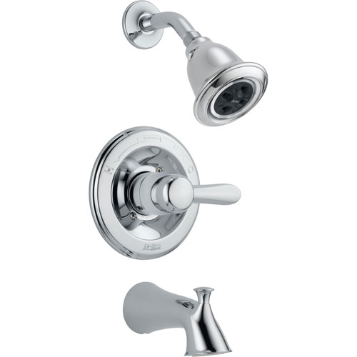 Delta Lahara Chrome H2Okinetic Tub & Shower Combination Faucet with Valve D241V