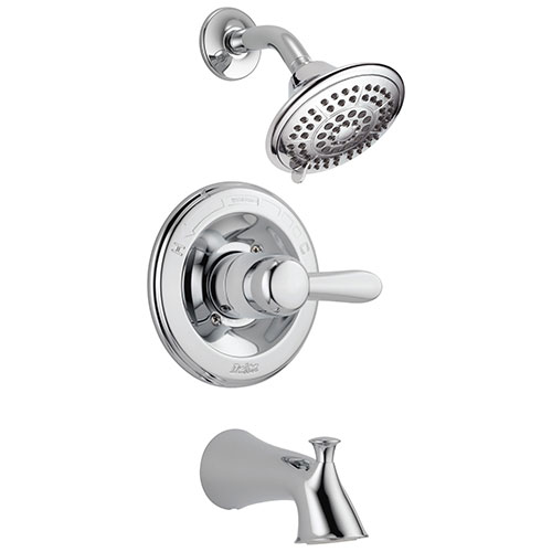 Qty (1): Delta Lahara Chrome 1 Handle Tub and Shower Combination Faucet Trim Kit