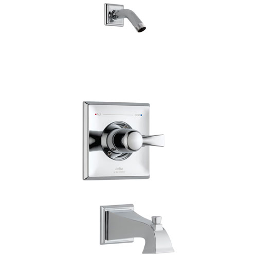 Delta Dryden Collection Chrome Monitor 14 Pressure and Temp Balanced Tub and Shower Faucet Combo Trim - Less Showerhead (Requires Valve) DT14451LHD