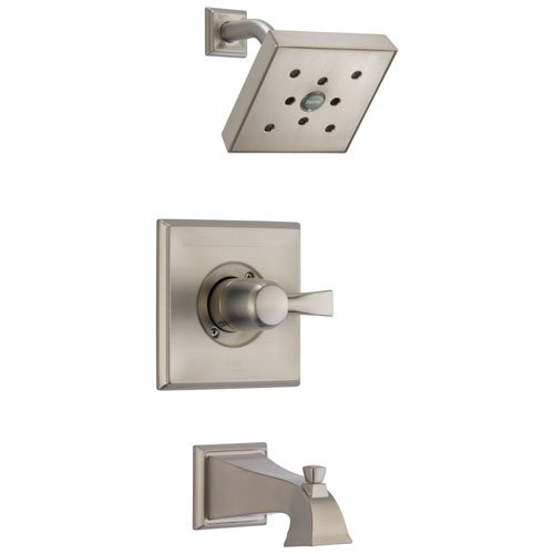 Delta Dryden Collection Stainless Steel Finish Monitor 14 Water Efficient Tub and Shower Combination Faucet Trim (Valve Sold Separately) DT14451SPH2O