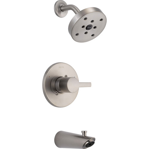 Qty (1): Delta Compel Stainless Steel Finish Tub and Shower Combo Faucet Trim Kit