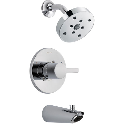 Qty (1): Delta Compel Modern Chrome Tub and Shower Combo Faucet Trim Kit