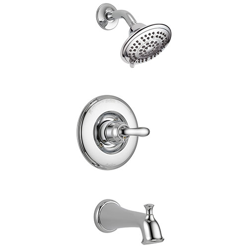 Delta Linden Single Handle 1-Spray Chrome Tub and Shower Faucet with Valve D341V