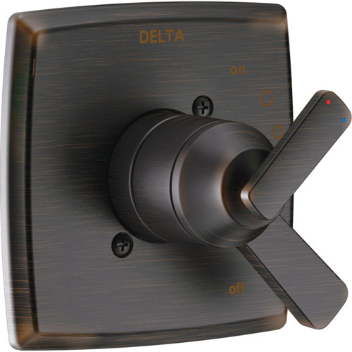 Delta Ashlyn Modern Venetian Bronze 17 Series Dual Temperature and Pressure Shower Faucet Control INCLUDES Rough-in Valve with Stops D1155V