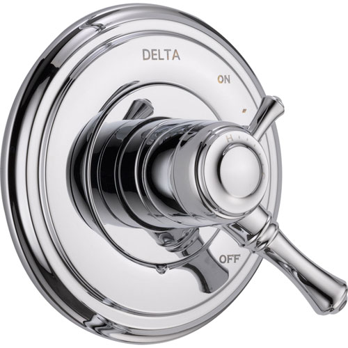 Qty (1): Delta Cassidy 2 Handle Chrome Temp Volume Shower Valve Control Trim