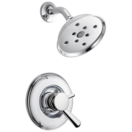 Qty (1): Delta Linden Collection Chrome Monitor 17 Shower only Faucet Trim with Separate Temperature and Pressure Controls
