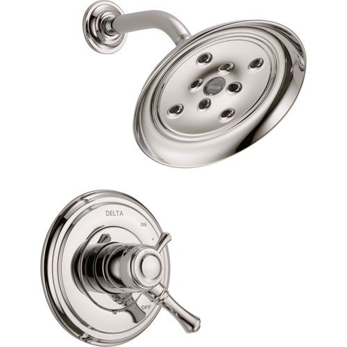 Qty (1): Delta Cassidy Dual Control Temp Volume Polished Nickel Shower Only Trim