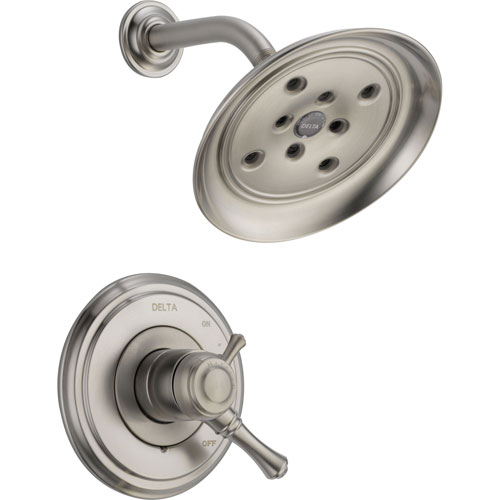 Qty (1): Delta Cassidy Dual Control Temp Volume Stainless Steel Finish Shower Trim