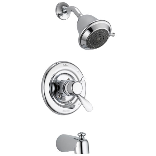 Delta Chrome Monitor 17 Classic Dual Temperature and Volume Control Shower and Bathtub Combination Faucet Includes Trim Kit and Rough Valve with Stops D2314V