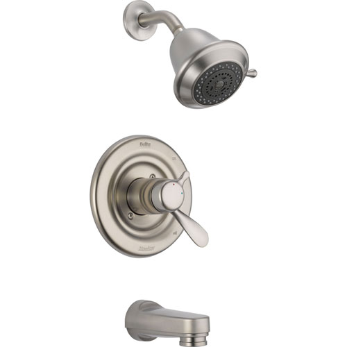 Qty (1): Delta Dual Control Temp Volume Stainless Steel Finish Tub and Shower Trim