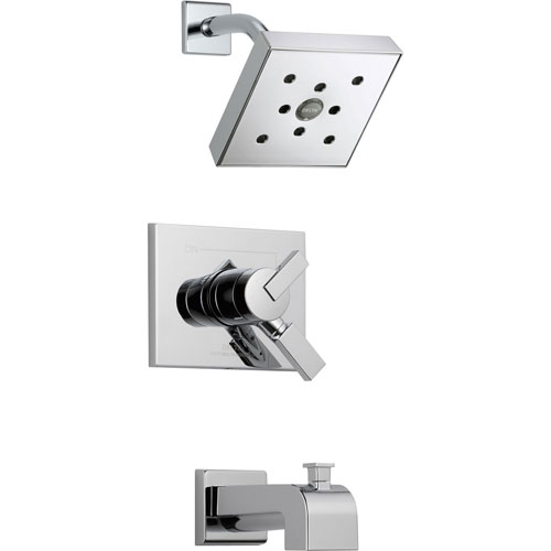Delta Vero Chrome Modern Dual Control Tub and Shower Faucet with Valve D448V
