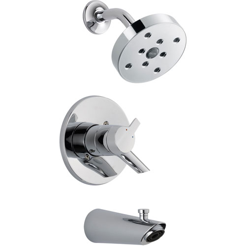 Delta Compel Chrome Dual Control Modern Tub and Shower Faucet Trim Kit 584051