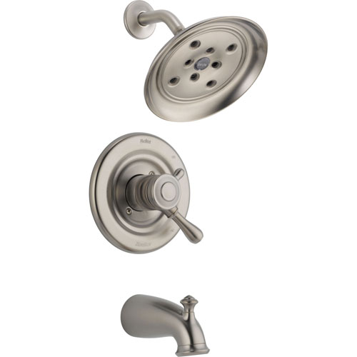 Delta Leland Stainless Steel Dual Control Temp/Volume Tub and Shower Trim 550110