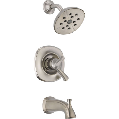 Delta Addison Stainless Steel Finish Temp/Volume Tub and Shower with Valve D477V