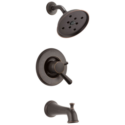 Qty (1): Delta Linden Collection Venetian Bronze Monitor 17 Series H2Okinetic Tub and Shower Combination Faucet Trim Kit