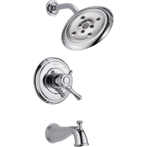 Delta Cassidy Chrome Dual Control Temp/Volume Tub and Shower Faucet Trim 584214