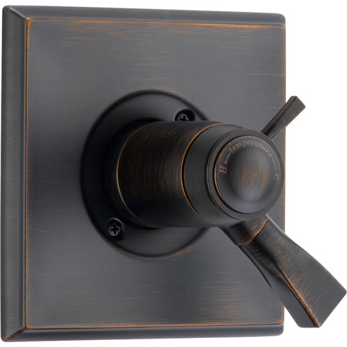 Qty (1): Delta Dryden Venetian Bronze Thermostatic Shower Valve Dual Control Trim