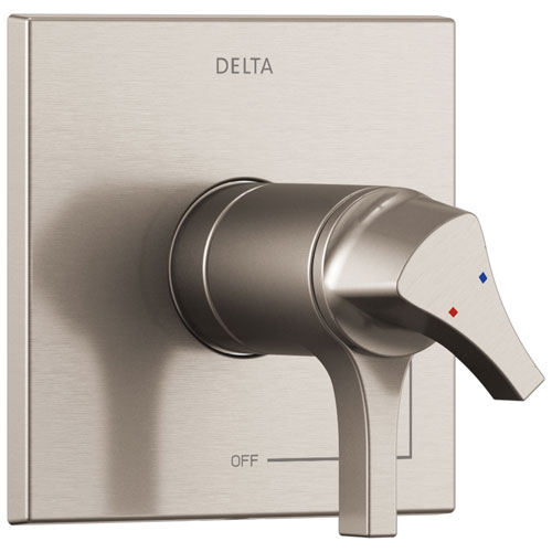 Qty (1): Delta Zura Collection Stainless Steel Finish TempAssure 17T Dual Temperature and Pressure Shower Faucet Control Handle Trim