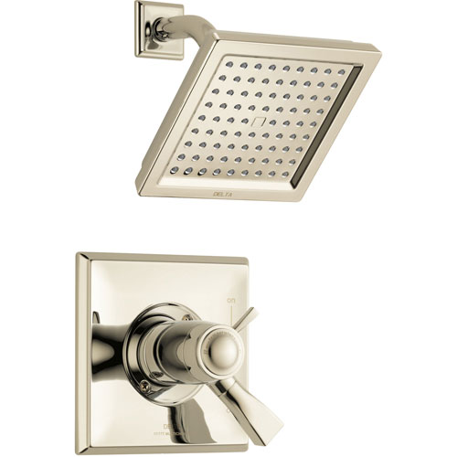 Delta Dryden Modern Polished Nickel Finish TempAssure 17T Shower Only Faucet with Dual Temperature and Pressure Control INCLUDES Rough-in Valve with Stops D1107V