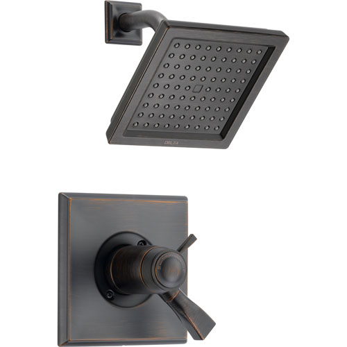 Qty (1): Delta Dryden Venetian Bronze Modern Thermostatic Shower Control Trim Kit