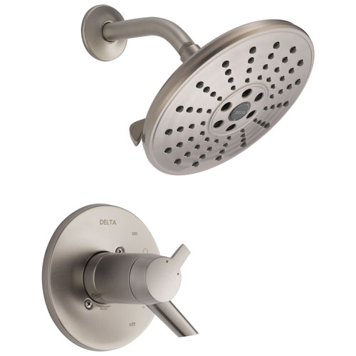 Qty (1): Delta Compel Collection Stainless Steel Finish TempAssure 17T ADA Water Efficient Shower only Faucet Trim