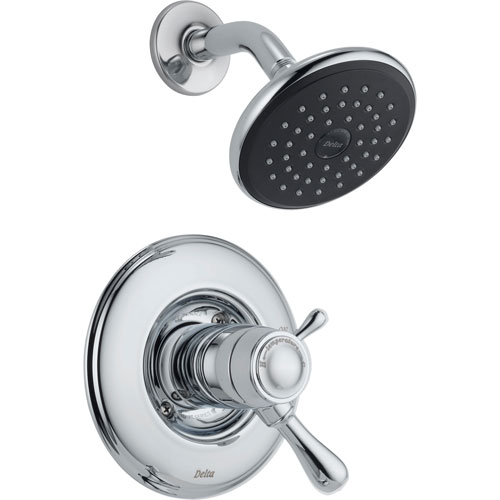 Qty (1): Delta Leland Chrome Thermostatic Dual Control Shower Only Faucet Trim