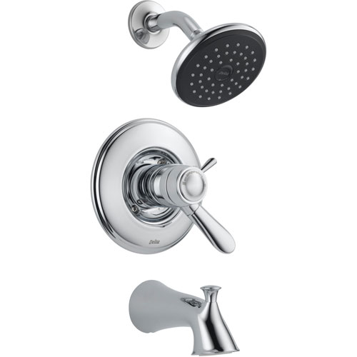 Delta Lahara Thermostatic Control Chrome Tub and Shower Faucet with Valve D522V