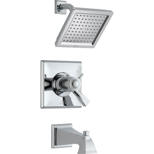 Delta Dryden Thermostatic Dual Control Chrome Tub and Shower with Valve D496V